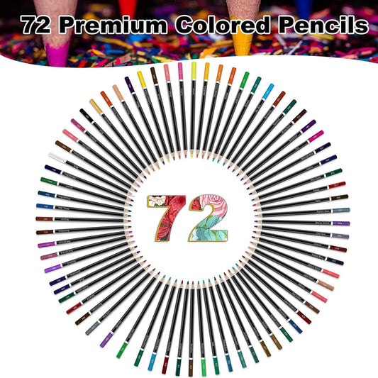 Covacure Colored Pencils Set for Adult and Kids - Covacure Premier Color Pencil Set with 36 Colouring Pencils Sharpener and Canvas Pencil