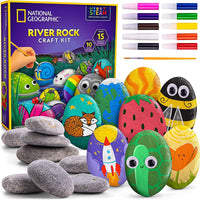 Aigybobo Kids Arts and Crafts Painting Kit, 6 Pack Paint Your Own Plaster  Stones for Kid Girl Ages 4-8, Creativity Art Supplies, Christmas Birthday