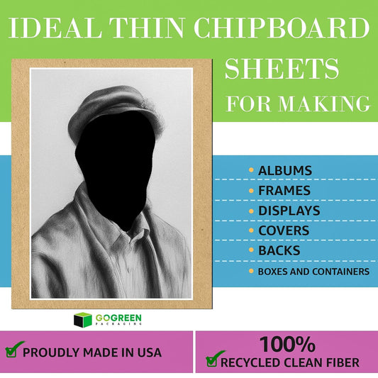 Chipboard Sheets 8.5 x 11 - 100 Sheets of 22 Point Chip Board for Crafts  - This Kraft Board is a Great Alternative to MDF Board and Cardboard Sheets  for Sale in Bothell, WA - OfferUp