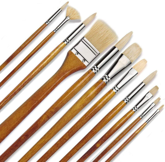  Miniature Paint Brushes, Fuumuui 11pcs Fine Detail Paint Brush  Set Citadel Model Paint Brushes for Acrylic Painting on Canvas, Watercolor,  Oil, Model Painting