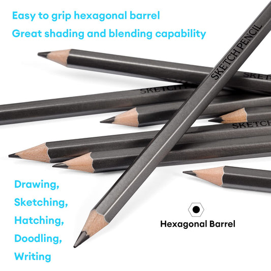 Dyvicl White Charcoal Pencils Drawing Set, 6 Pcs Sketch Highlight Penc –  WoodArtSupply