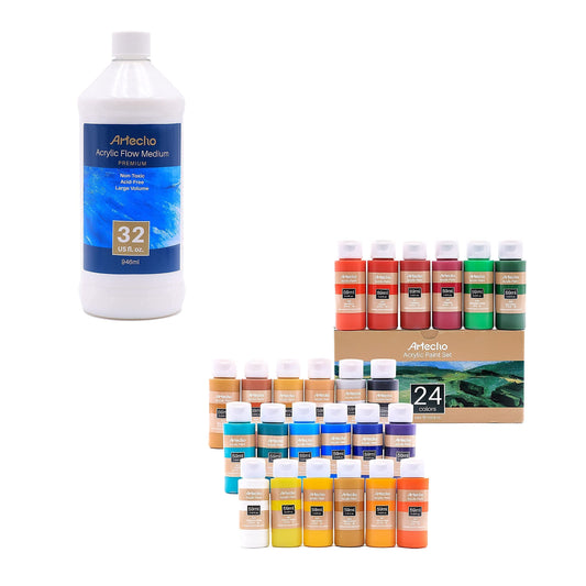 Artecho Pouring Effects Medium 32oz / 946ml, Acrylic Medium for Acrylic  Paint, Premium Acrylic Paint Thinner