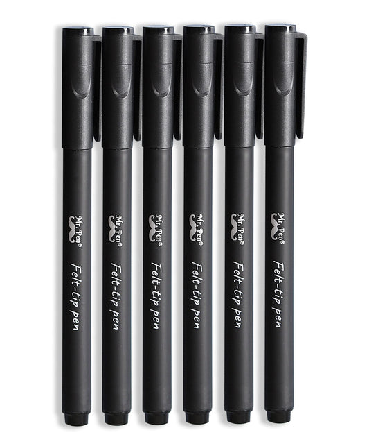 Mr. Pen- Gel Pens, Black, 6 Pack, Gel Ink Pens Medium Point, Quick Dry Pens for Note Taking, Writing Pens, Retractable Gel Pens, Black Ink Pens, Pens
