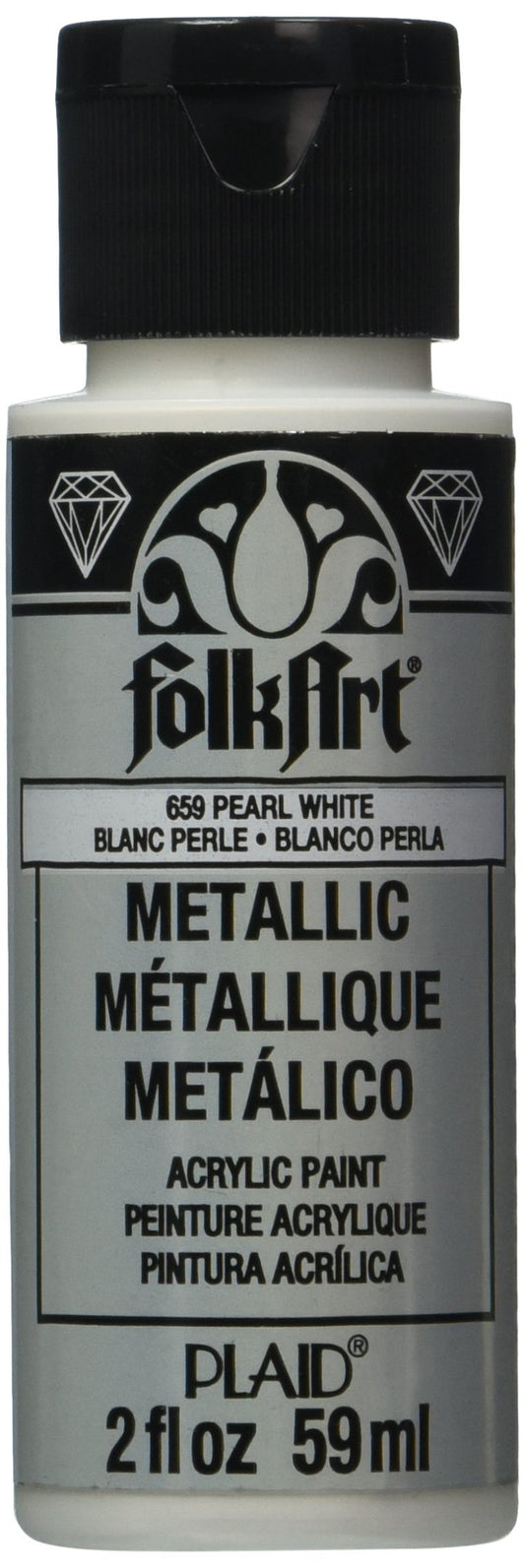 FolkArt Acrylic Metallic Paint, 2 Fl Oz (Pack of 1), Pure Gold