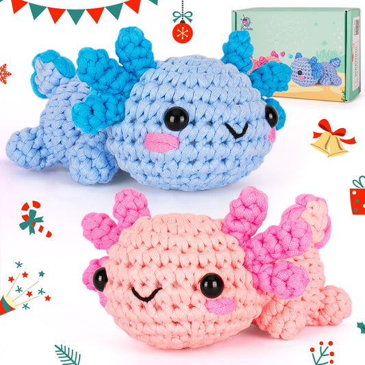 Piccassio crochet kit for beginners adults and kids - make amigurumi and  crocheting kit projects - beginner crochet kit includes 20 col