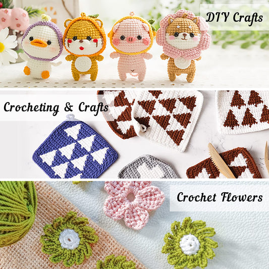 J MARK Premium Crochet Kit -Includes 2,640 Yards of Acrylic Yarn for C –  WoodArtSupply