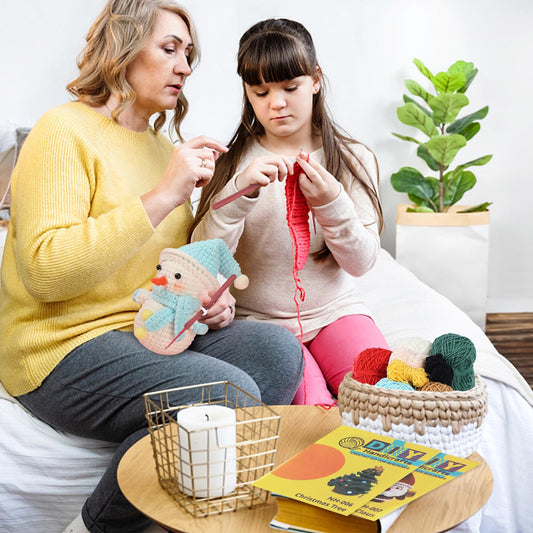Glooglitter Christmas Crochet Knitting Kit Gifts for Kids Teen Girls  Beginners DIY Crafts Kit LED Christmas Tree with Stepwise Video Tutorials  New