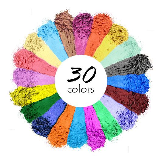 Mica Powder - 30 Pearlescent Epoxy Resin Color Pigments Set