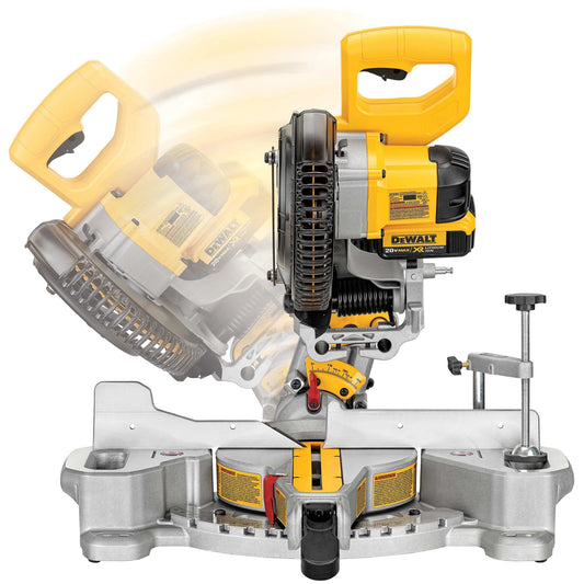 Dewalt DCS781X1 60V MAX Kit de sierra de inglete deslizante de doble bisel  sin escobillas de iones de litio de 12 pulgadas (9 Ah)