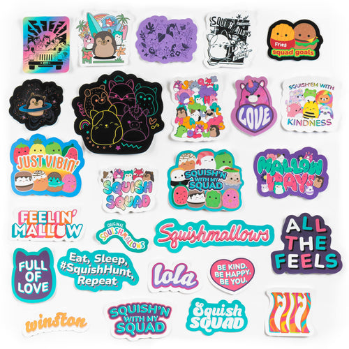 Fashion Angels Squishmallows Vinyl Sticker Pack - Includes 100 Large  Squishmallows Stickers - Water Resistant Stickers - Join The Squish Squad 