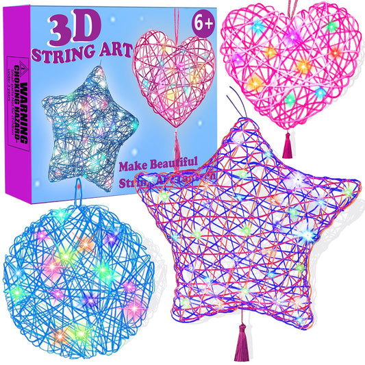  3D String Art Teen Girls Gifts 8 9 10 11 12 Year Old Girl Toys,  Crafts for Girls and Boys Ages 8-12, DIY Lantern Arts & Craft Kits for Kids  Christmas