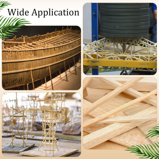 Balsa Wood Sticks 1/8 X 1/8 X 12 Inch Hardwood Square Dowels Unfinishe –  WoodArtSupply