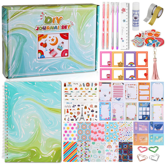 jackinthebox DIY Journal for Girls Ages 8-12 | 242 Pcs | Scrapbook Kit | Tween Girls Gifts | Girls Journal Kit | Includes 10 Fun Guided Spreads | Jour