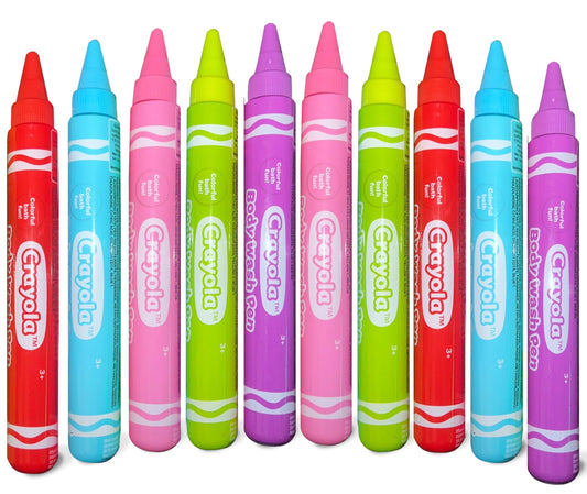 Crayola Bath Super Set - Bundle with 2 Crayola Body Paint Stampers, Body  Wash Bath Pen, and Crayola Bath Book | Crayola Bath Set for Toddlers 1-3