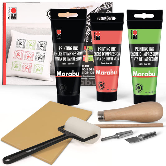 Marabu Screen Printing Kit Set - Screen Print Kit with Reusable Wooden  Frame, 1 Screen Printing Squeegee, and 3 x 100ml Ink - Silk Screen Printing  Kit for Beginners - Yahoo Shopping