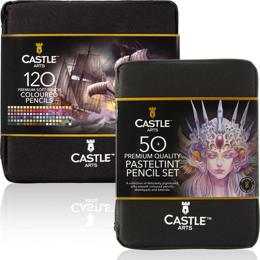 Castle Art Supplies 120 Colored Pencils Set, Quality Soft Core Colored  Leads for Adult Artists, Professionals and Colorists