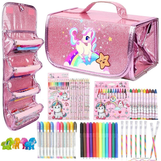 Fruit Scented Markers Set 53Pcs with Unicorn Pencil Case, Art Supplies for Kids  Age 4-6-8-12 with Colouring Book, Girls Art and Craft Colouring Set for  Children, Unicorn Gifts for Girls Xmas Birthday –