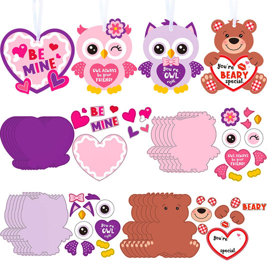  Fovths 610 Pieces Valentine's Day Foam Heart Craft Kits DIY Foam  Heart Ornaments Kits Assorted Heart Foam Stickers Pom-poms Googly Eyes  Decoration for Valentines Party Favor Gift Exchange : Toys 