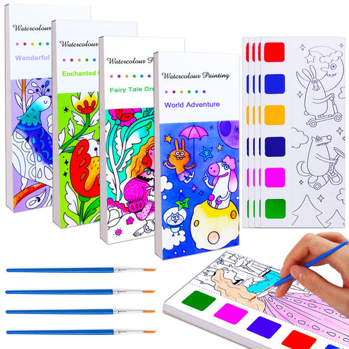 BAOXUE Water Coloring Books for Kids Ages 4-8,Paint with Water Colors Book  for Toddlers,Watercolor Painting Paper Gift for Boys Girls 2-4 Years