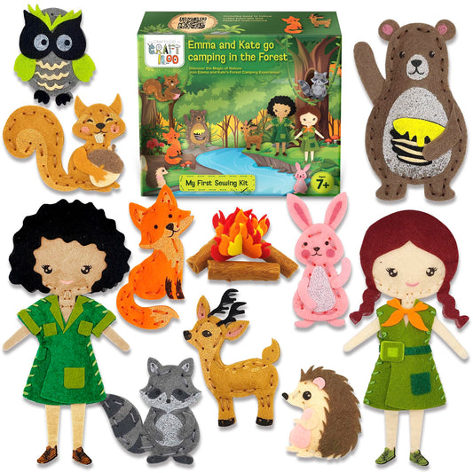 YEETIN Sewing Kit for Kids Ages 6+, Beginner Felt Sewing Craft Kit, DIY  Farm Stuffed Animals Making Set, Learn to Sew Gifts for Birthday