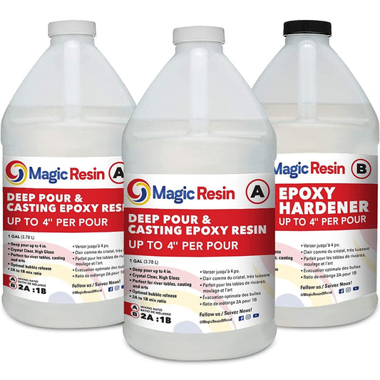 INCLY 51OZ Deep Pour Epoxy Resin Kit, High Gloss & Bubble Free 2 to 4 Inch