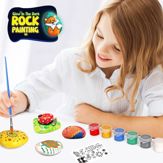  J MARK Premium Rock Painting Kit - Acrylic Paint Pens for Rock  Painting, Glow in The Dark and More