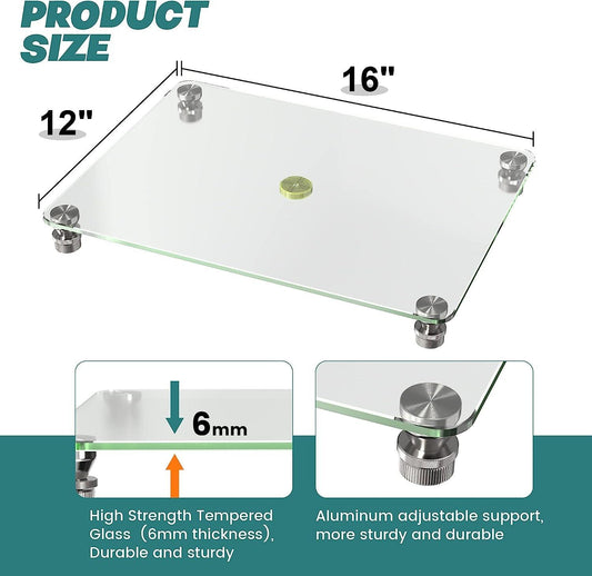 Adjustable Leveling Table for Epoxy Resin & Art Job, 16''x 12'' Resin  Leveling Board with 4 Stainless Steel Anti Slip Base Foot, Spirit Level  Surface