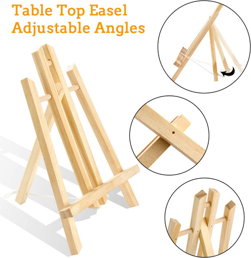  26 Pack 9 Inch Wood Easels, Easel Stand for Painting