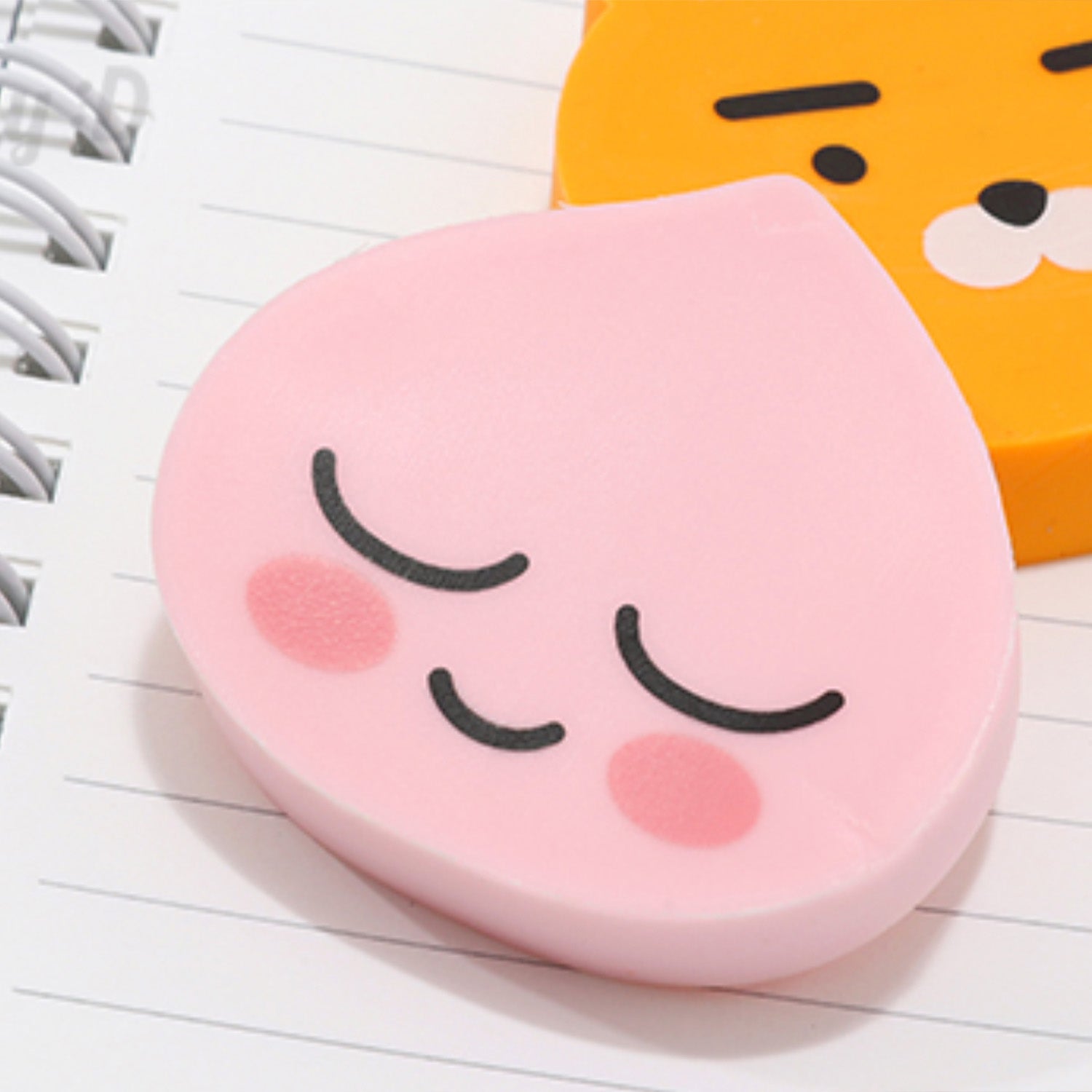 Kakao Friends Pencil Zipper Pouch Case And Cute Character Face Eraser Skoopmarket 9783