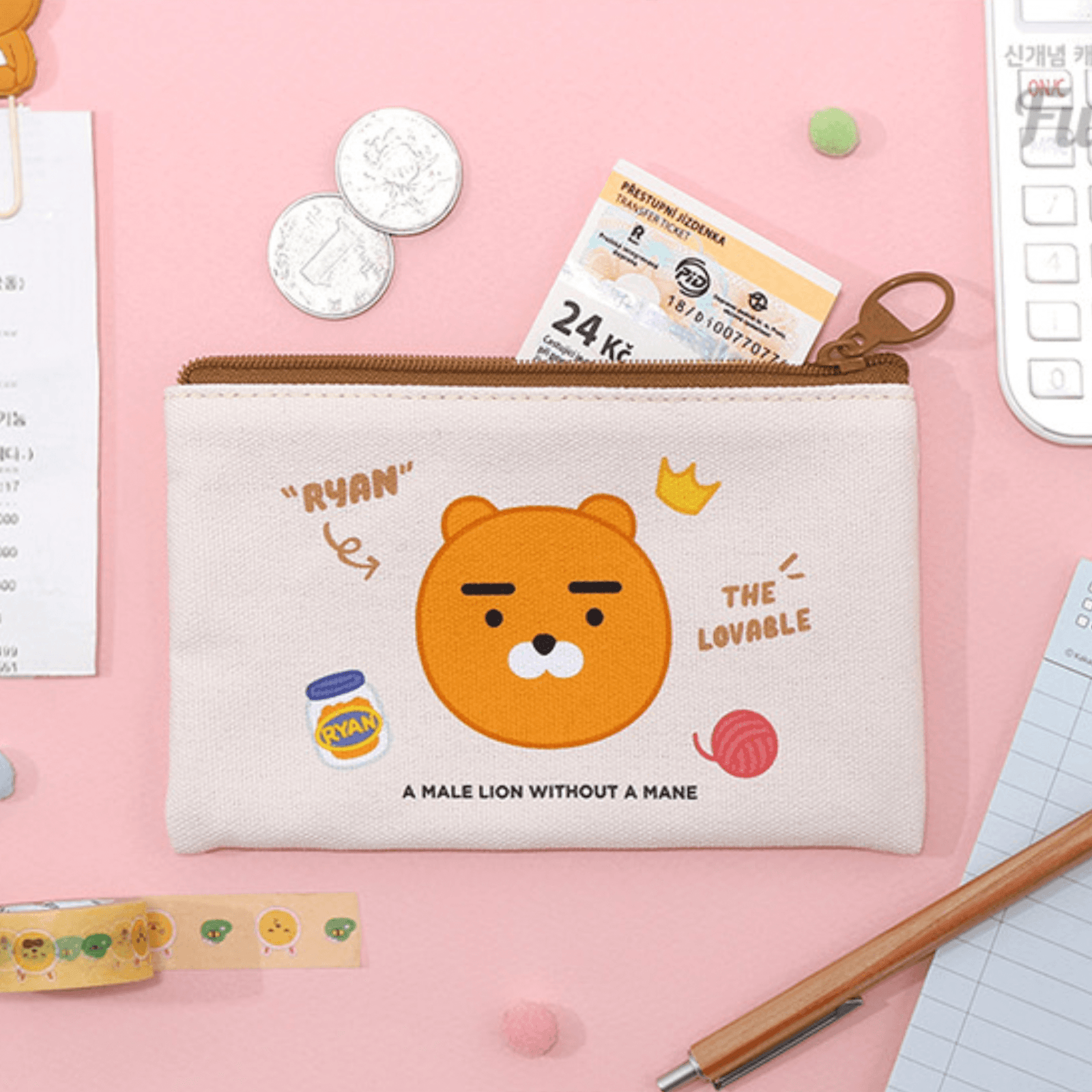 Kakao Friends Little Friends Silicone Zipper Pencil Case Apeach