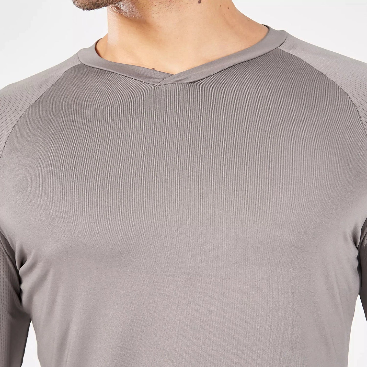 squatwolf-gym-wear-core-level-up-v-neck-tee-dark-gull-gray-workout-shirts-for-men