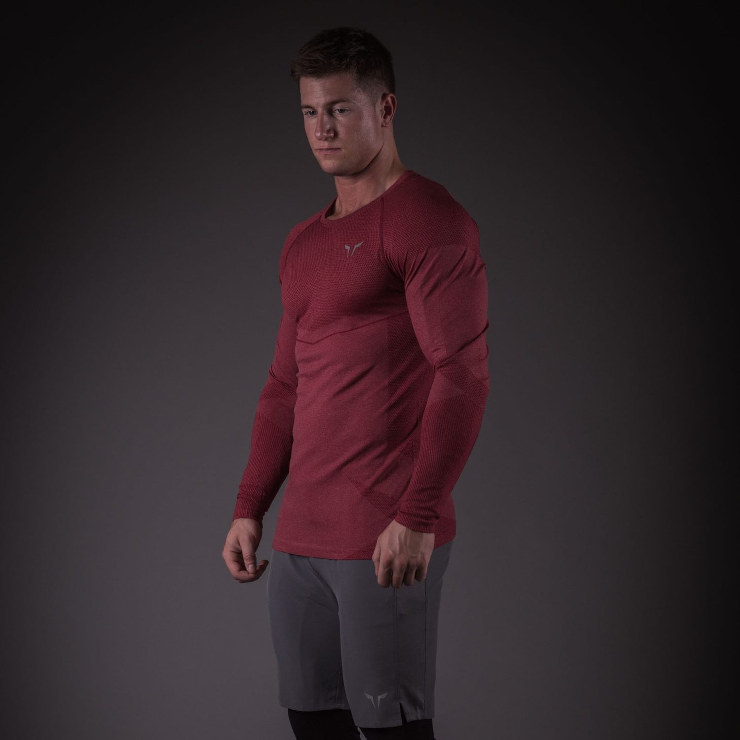 Ae Seamless Dry Knit Tee Bali Red In Full Sleeves Squatwolf