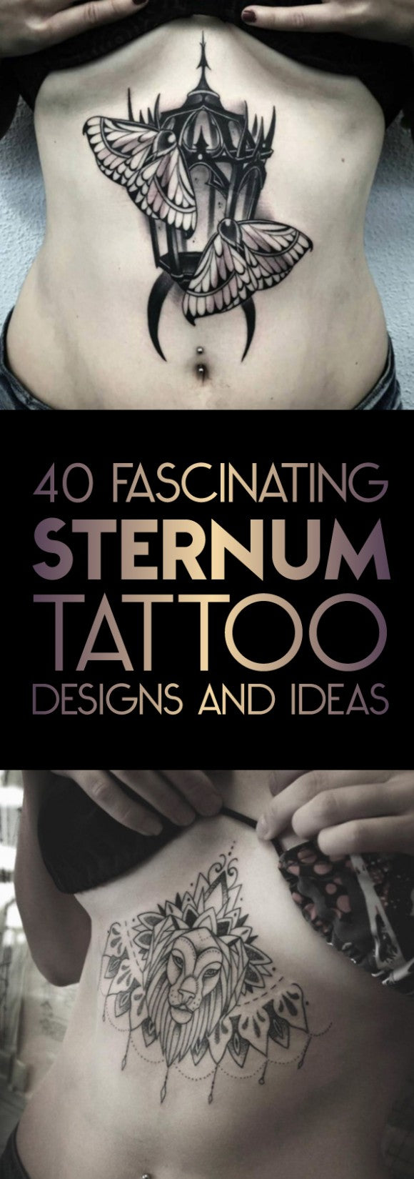 40 Faszinierende Sternum-Tattoo-Designs und Ideen