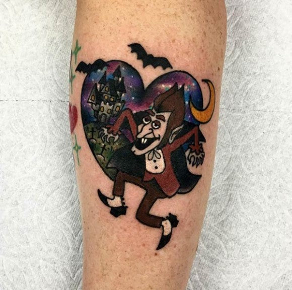 Graaf Chocula tatoeage door Roberto Euan