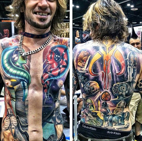 star wars tattoo half sleeve