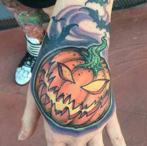 Jack O'Lantern tattoo by Ashley Stover