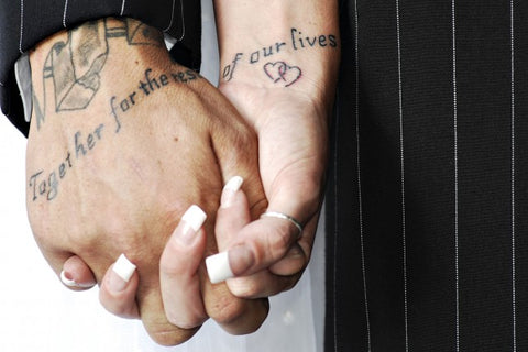 Couple tattoo Together for the rest of our lives