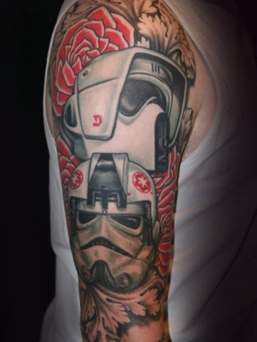 star wars tattoo half sleeve