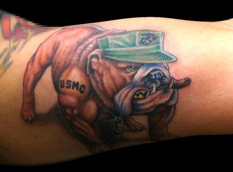 usmc logo bulldog tattoo