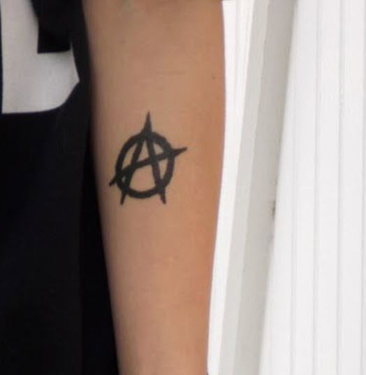Celebrity Anarchy Symbol Tattoos  Steal Her Style