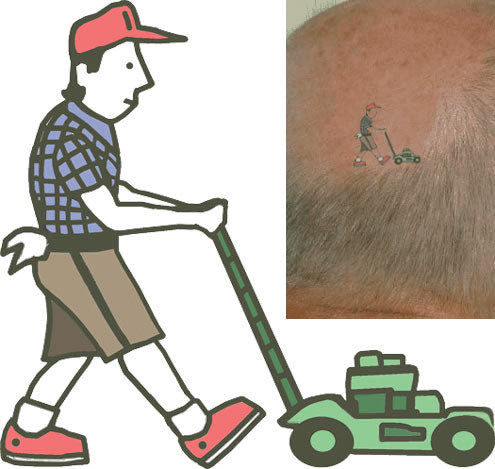 Tattooed men give new meaning to male patterned baldness  Daily Mail Online