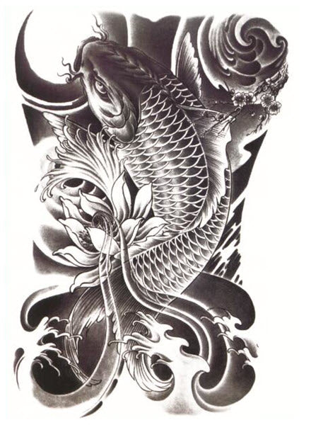 Immagine tatuaggio carpa Koi sul polpaccio  Koi fish tattoo Tattoos Koi  tattoo