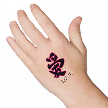 Waterproof Temporary Fake Tattoo Stickers Classic Chinese Character Love  Set of 5  Amazonin Beauty