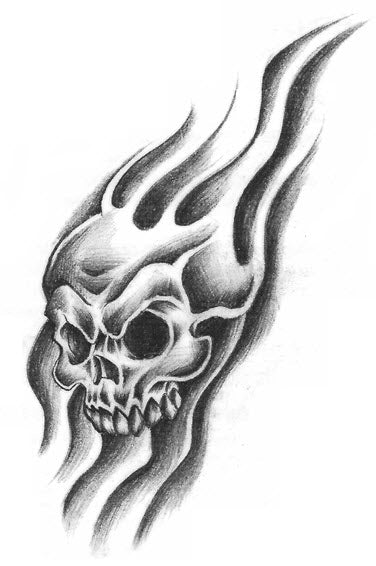 Skull and Flames by Sean OHara  Tattoos