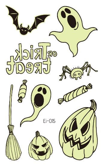 Halloween Temporary Tattoo Stickers Spooky Fake Tattoos Kids Party Bag  Filler 12  eBay