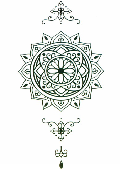 Hamsa hand with mandala vector design  Indian Mehndi henna tattoo style  pattern Stock Vector  Adobe Stock