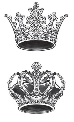 BLACK TRIBAL CELTIC KING QUEEN CROWN BRITANNIA TEMPORARY TATTOOS 180mm x  85mm | eBay