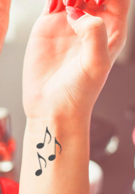 Tattoo of Musical notes