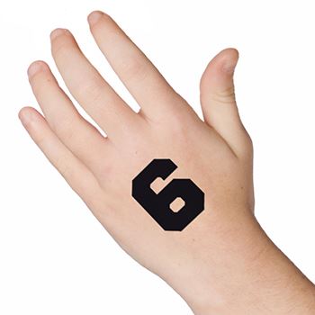 Number 6 temporary tattoo get it here 