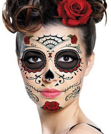 Roses Face Mask Tattoo – Tattoo for a week